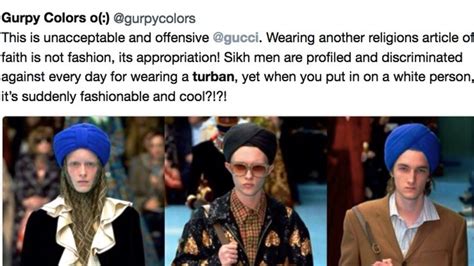 gucci turban cultural appropriation|Gucci accused of culturally appropriating Sikh turban.